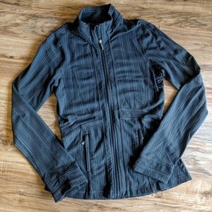Lululemon gray and white pinstripe jacket